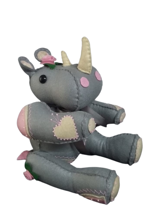 Felt Rhino Teddy - Image 3